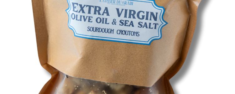 Extra Virgin Olive Oil and Sea Salt Soudough Crouton