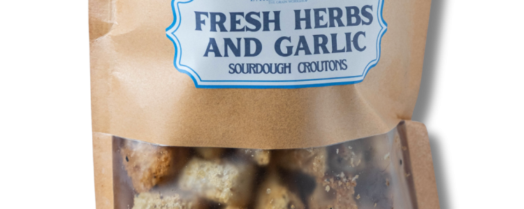 Fresh Herbs and Garlic Sourdough Crouton